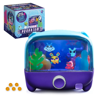 BITZEE Interactive Digital Aquarium Toy with 30 Virtual Fish, Large Display, LED Lighting, Touch-Responsive Electronic Pets, Ideal Gift for Children Ages 5 and Up, Perfect for Birthdays